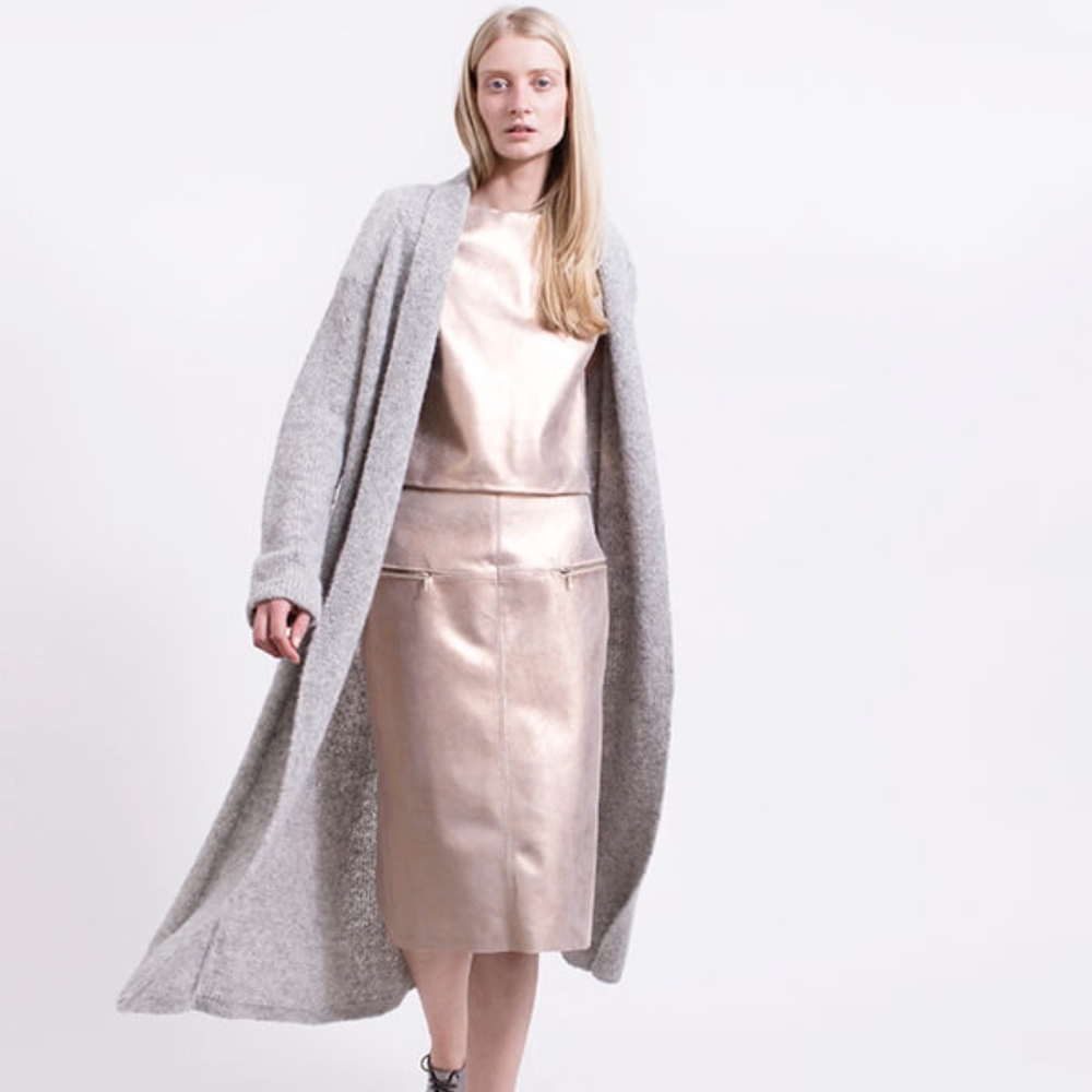 Ayni Grey Long Cardigan